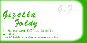 gizella foldy business card