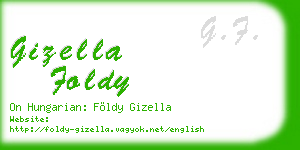 gizella foldy business card